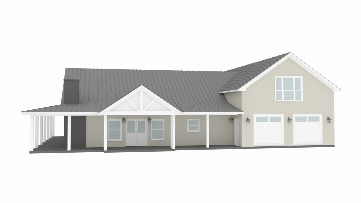 PL-64009 Stuart Barndominium House Plan