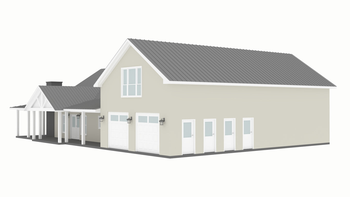 PL-64009 Stuart Barndominium House Plan