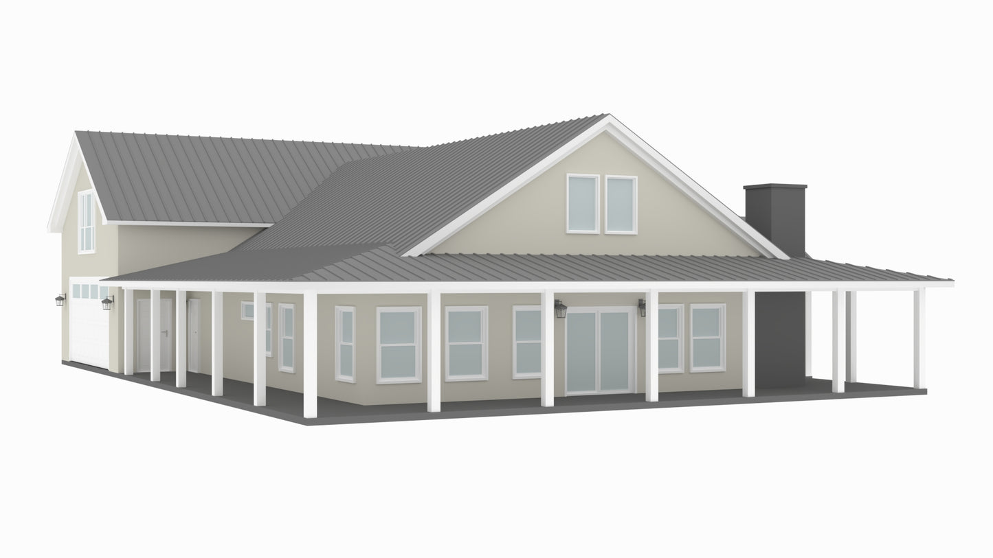 PL-64009 Stuart Barndominium House Plan