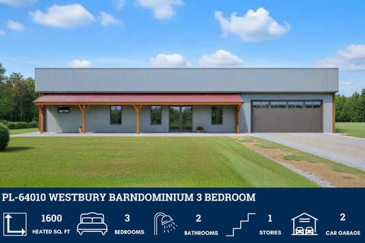 PL-64010 Westbury Barndominium House Plan