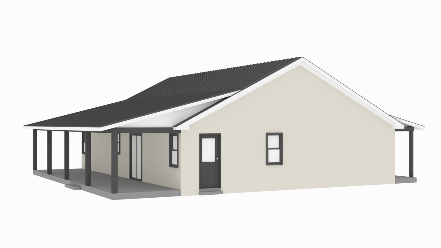 PL-64013-C Centerfield Barndominium House Plan