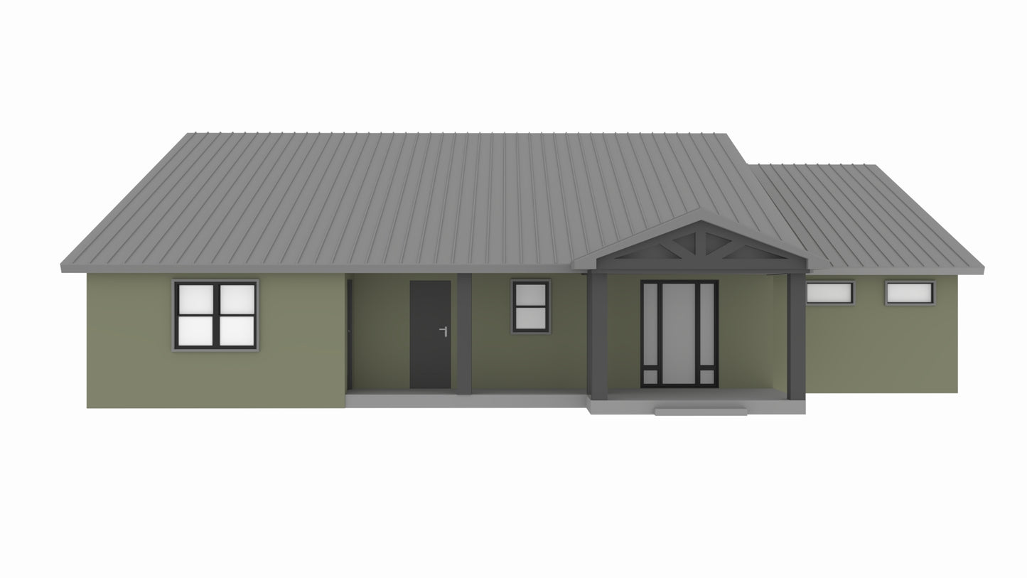 PL-64016 Ellis Barndominium House Plan