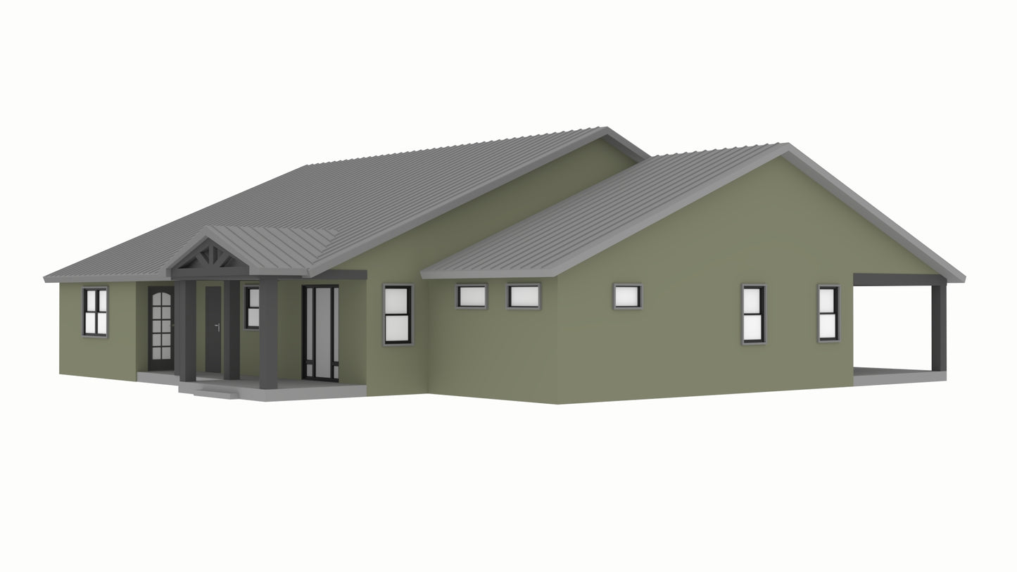 PL-64016 Ellis Barndominium House Plan