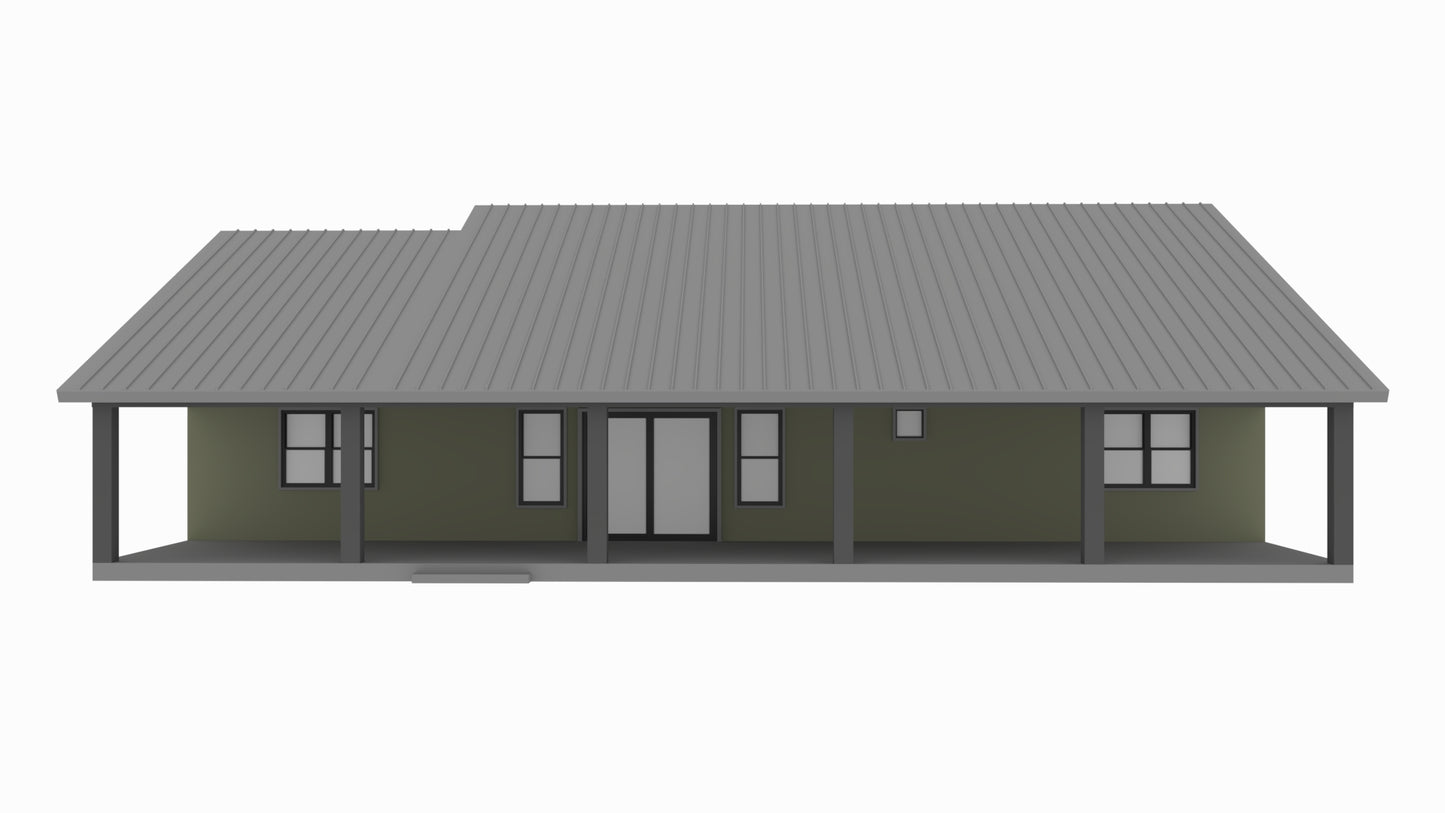 PL-64016 Ellis Barndominium House Plan