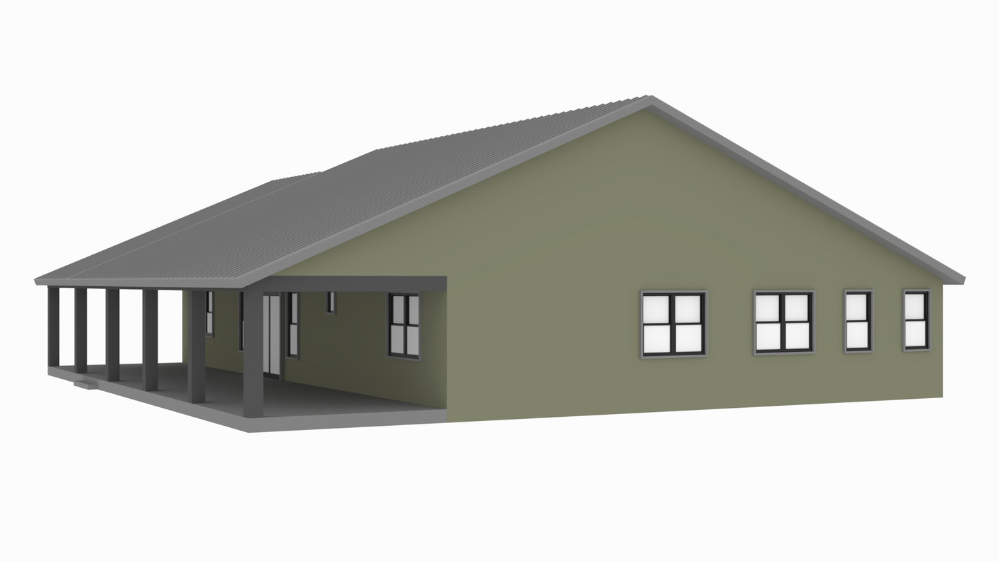PL-64016 Ellis Barndominium House Plan