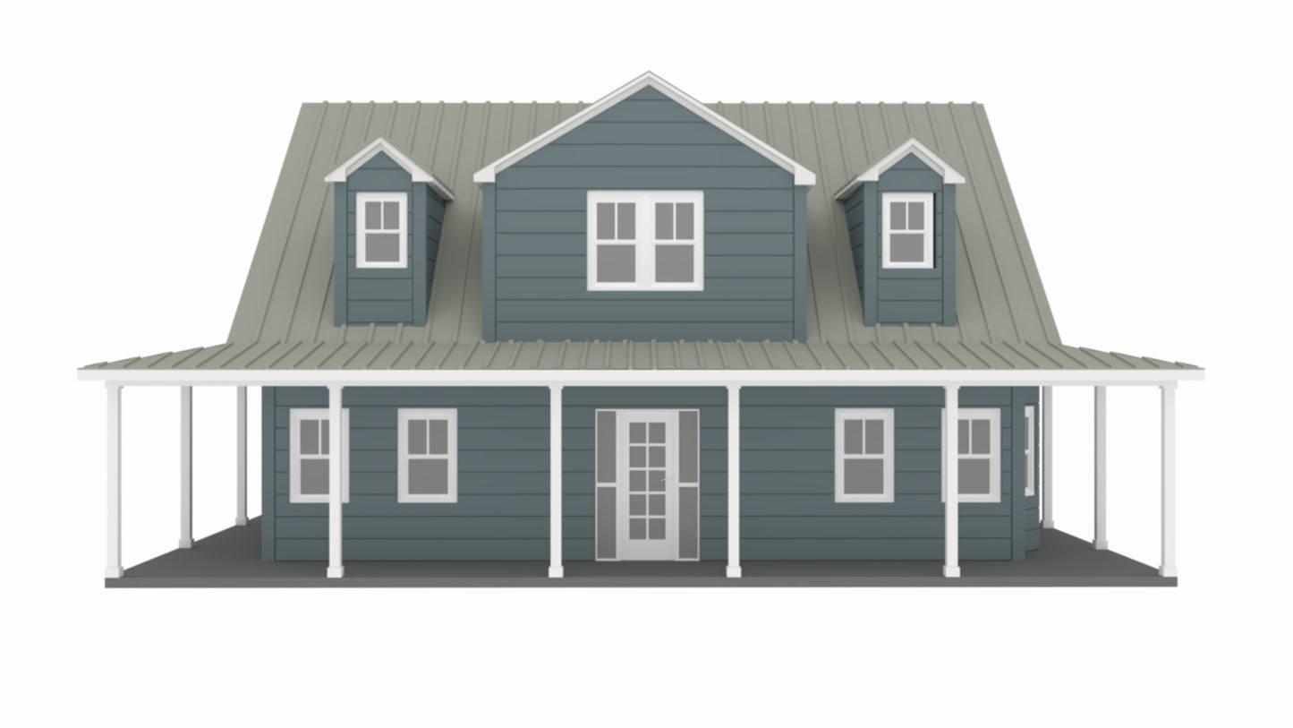 PL-64018 Tarantino Barndominium House Plan