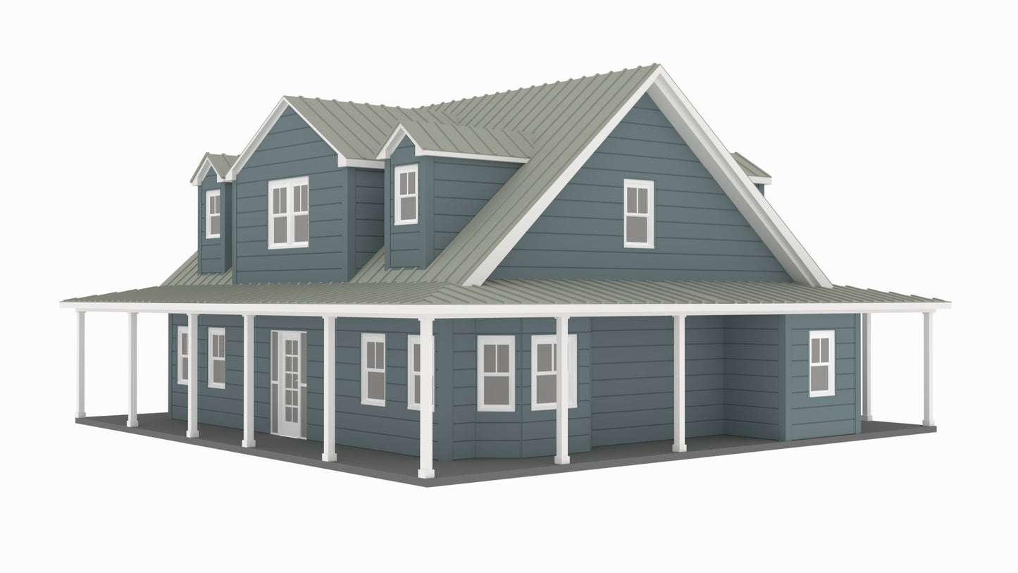 PL-64018 Tarantino Barndominium House Plan