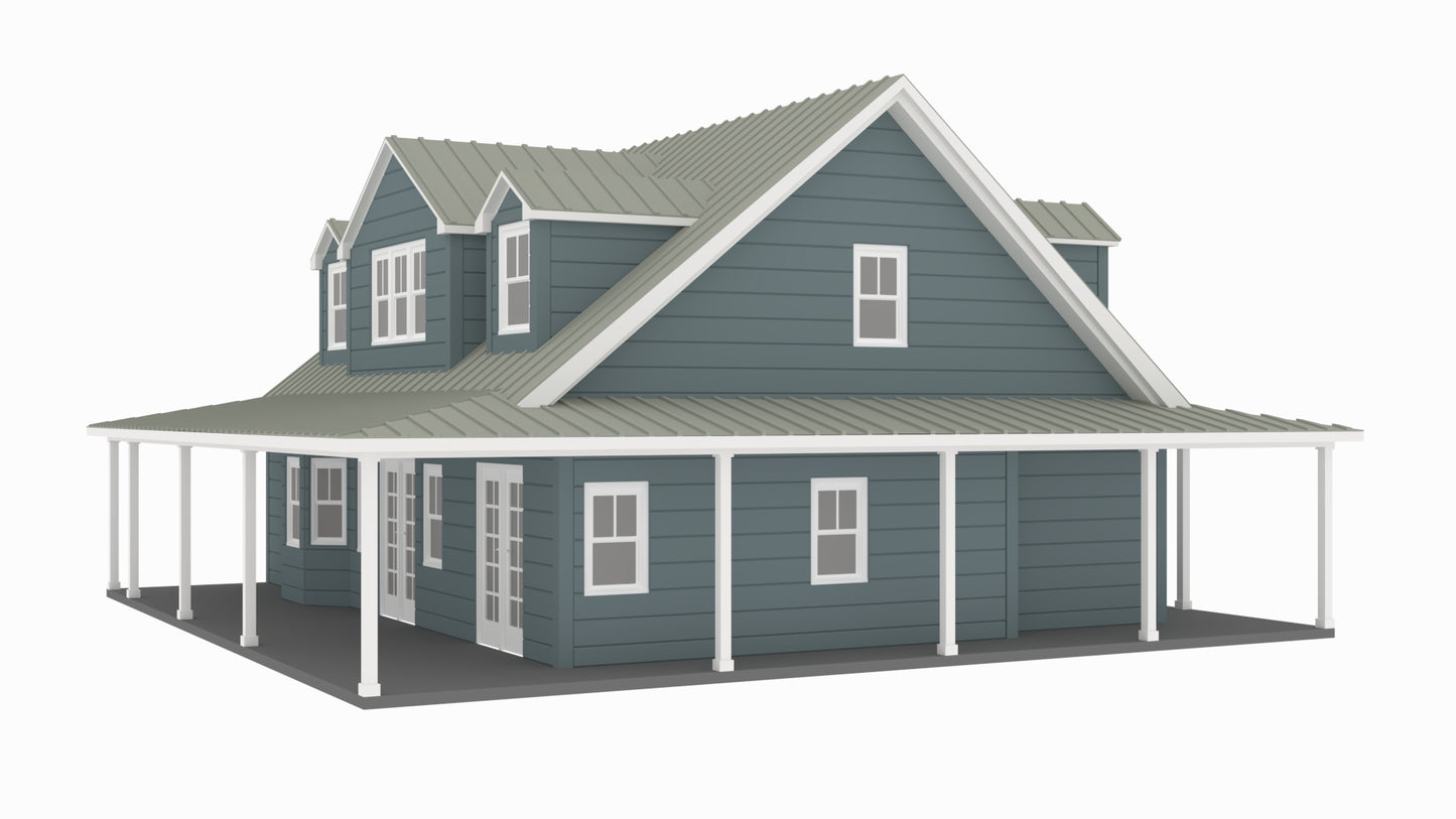 PL-64018 Tarantino Barndominium House Plan