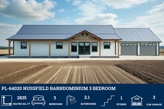 PL-64020 Nussfield Barndominium House Plan