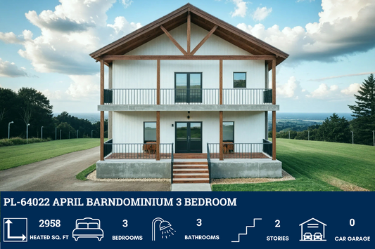 PL-64022 April Barndominium House Plan
