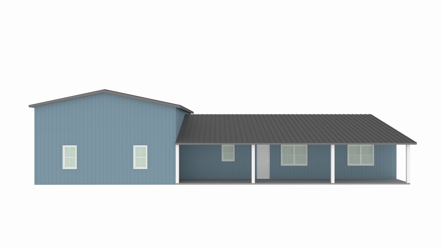 PL-64023 Sanders Barndominium House Plan