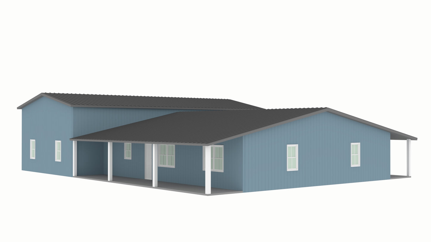 PL-64023 Sanders Barndominium House Plan