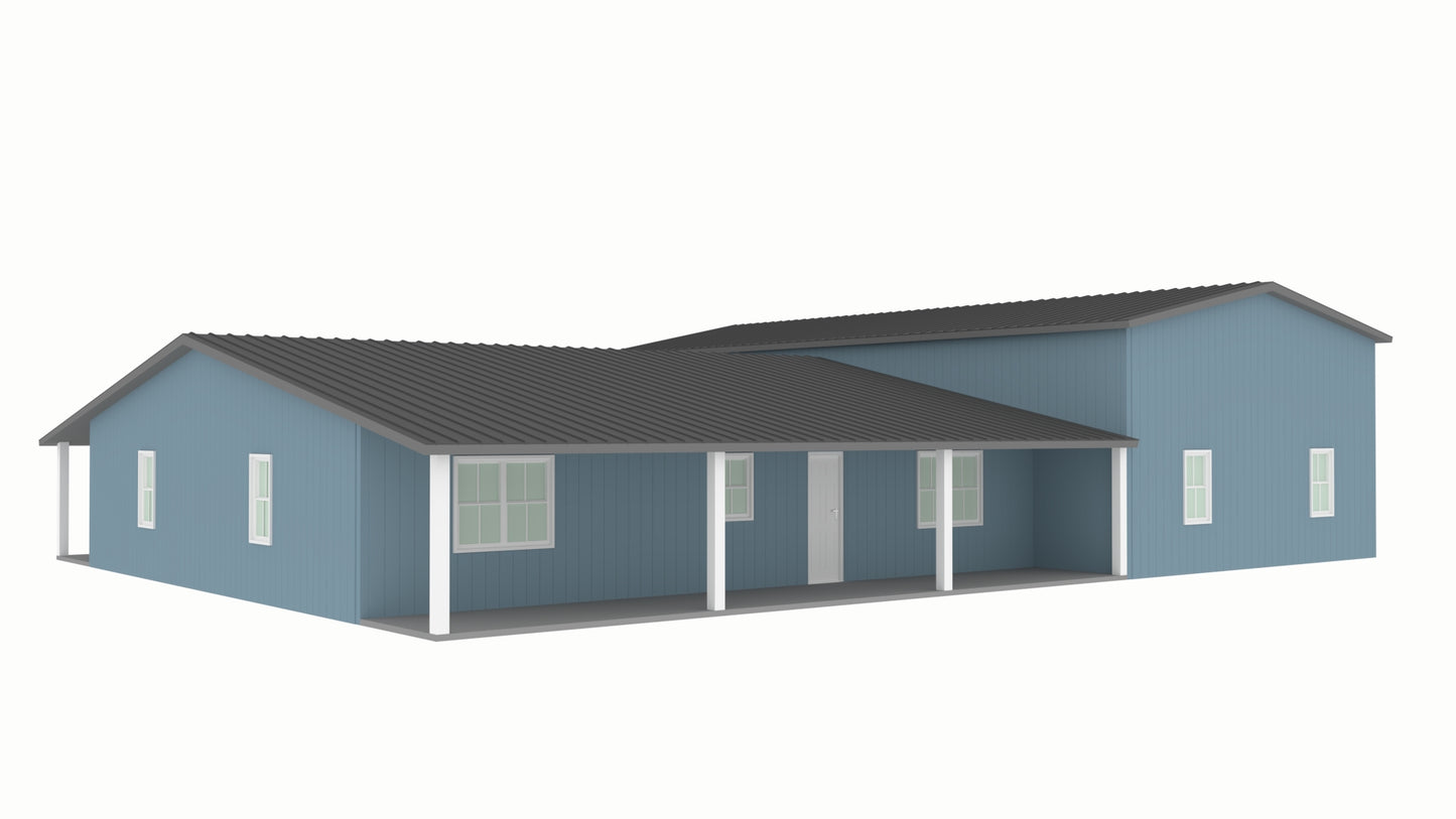 PL-64023 Sanders Barndominium House Plan