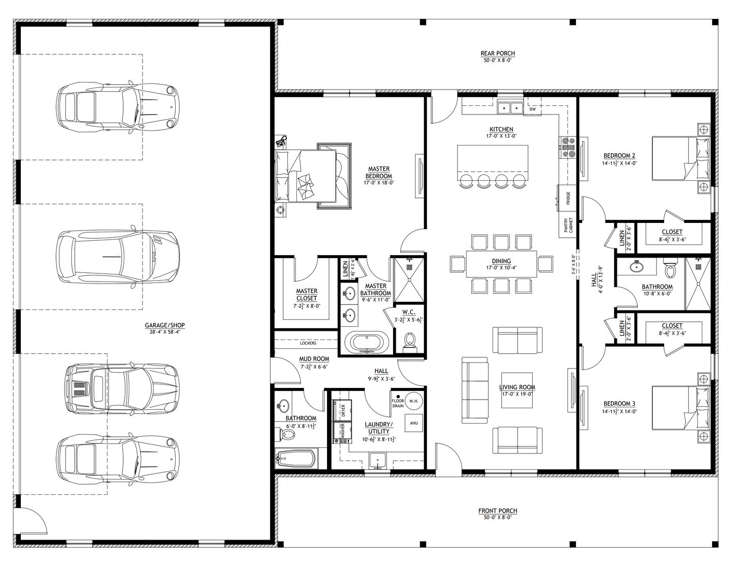PL-64023 Sanders Barndominium House Plan