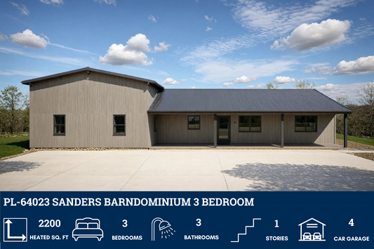 PL-64023 Sanders Barndominium House Plan