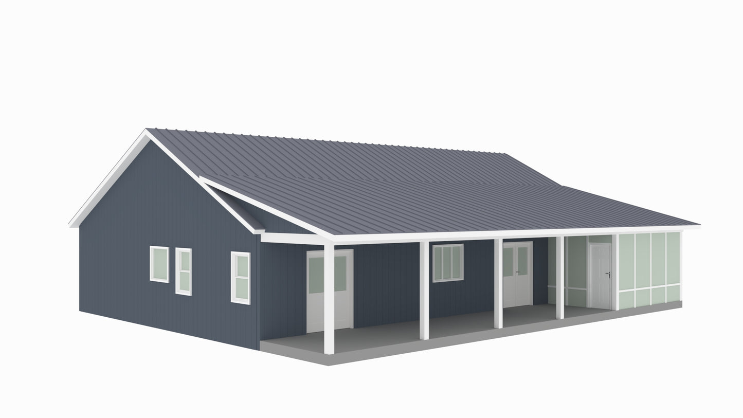 PL-64025 Joy Barndominium House Plans