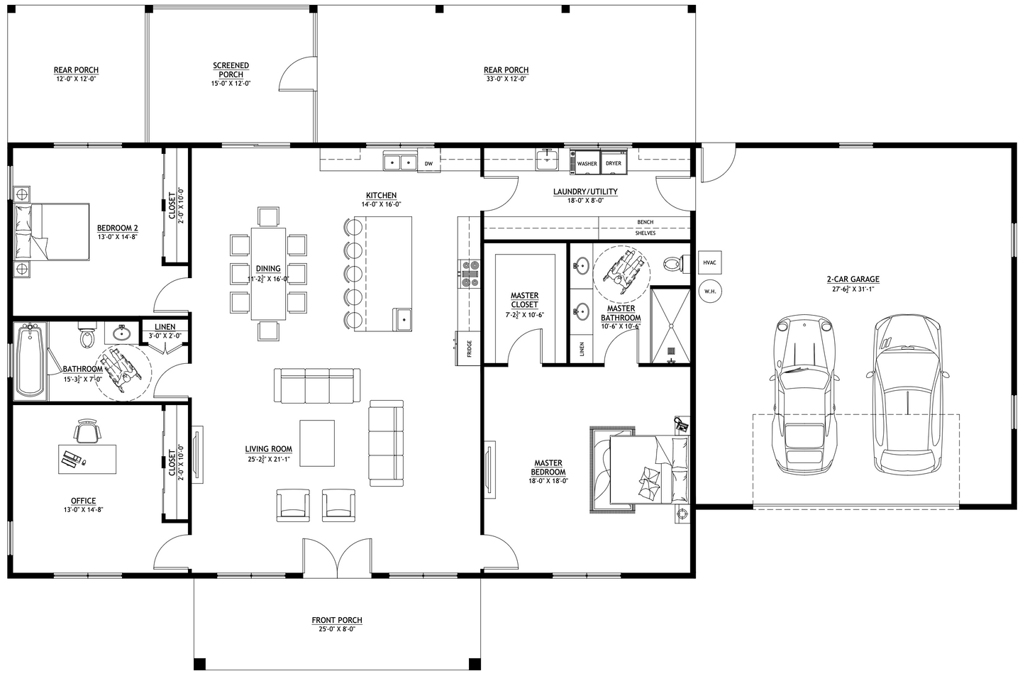 PL-64027 Danica Barndominium House Plan