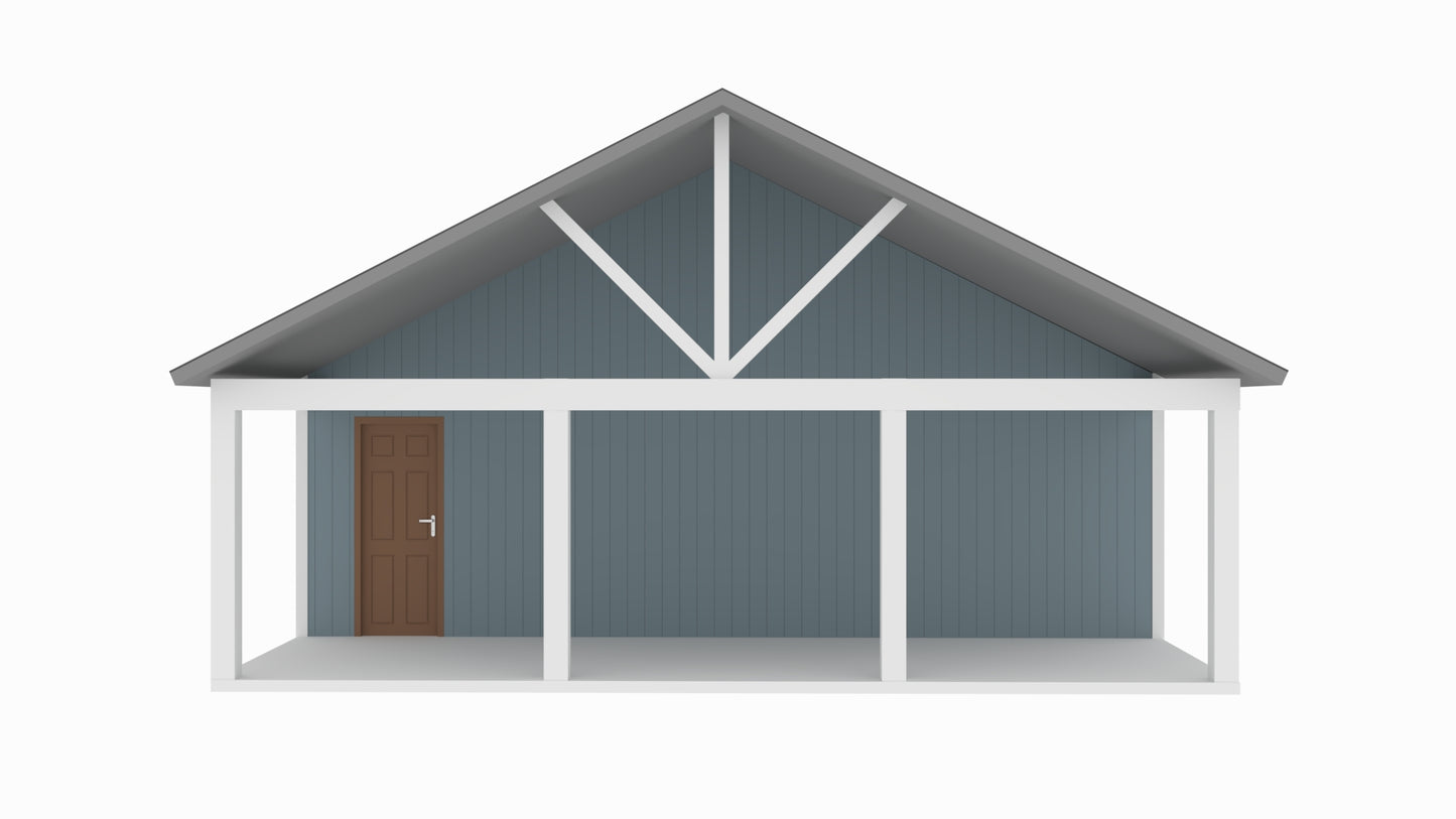 PL-64029 Adrian Barndominium House Plan