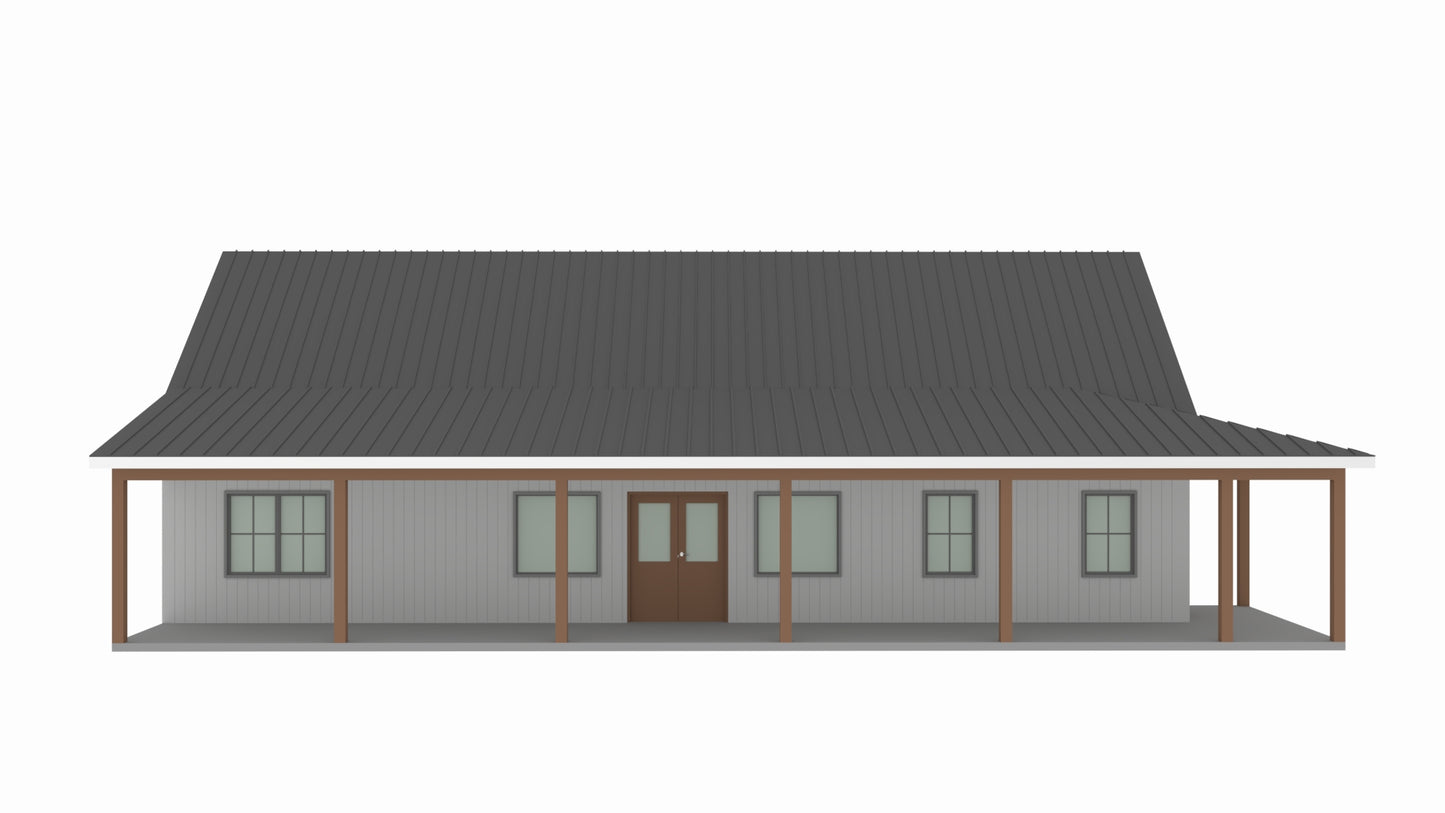 PL-64031 Ford Barndominium House Plan