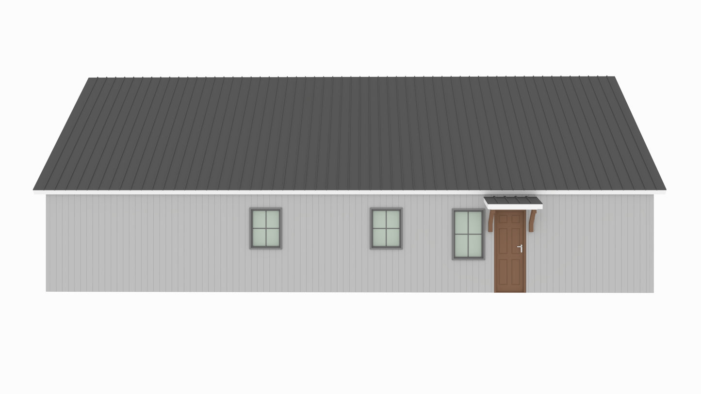 PL-64031 Ford Barndominium House Plan