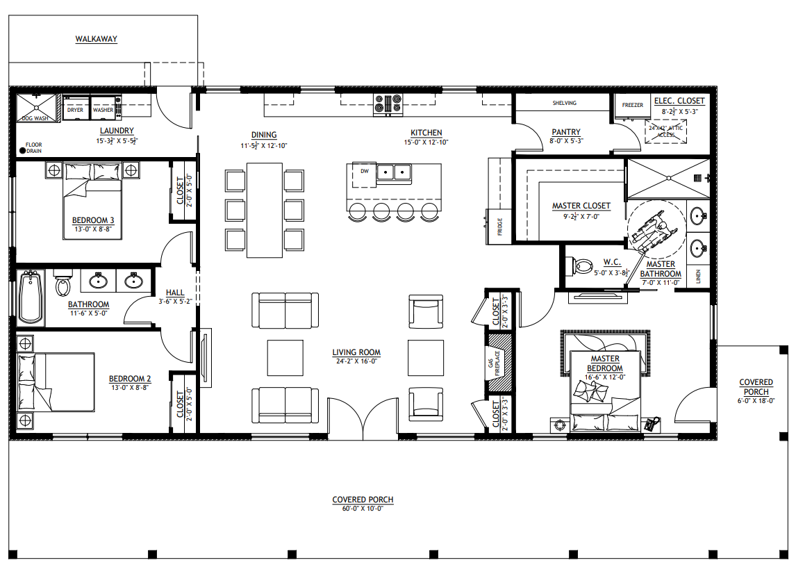 PL-64031 Ford Barndominium House Plan