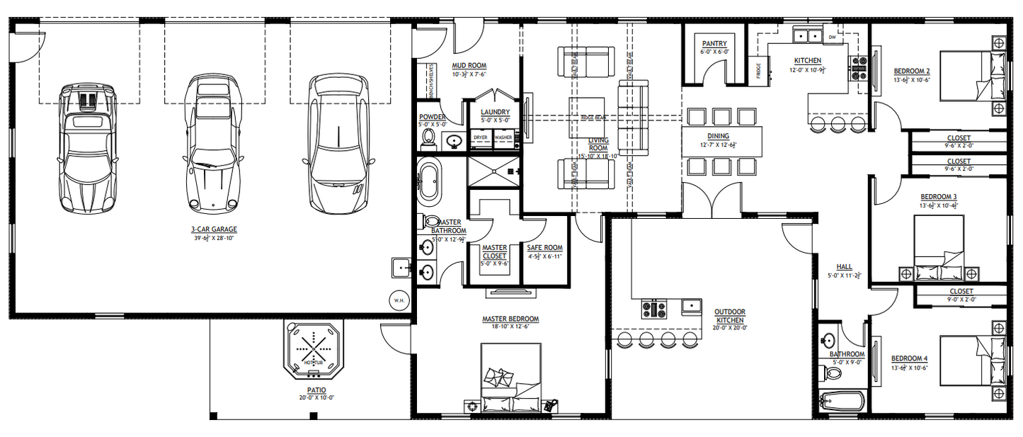 PL-64033 Erica Barndominium House Plan
