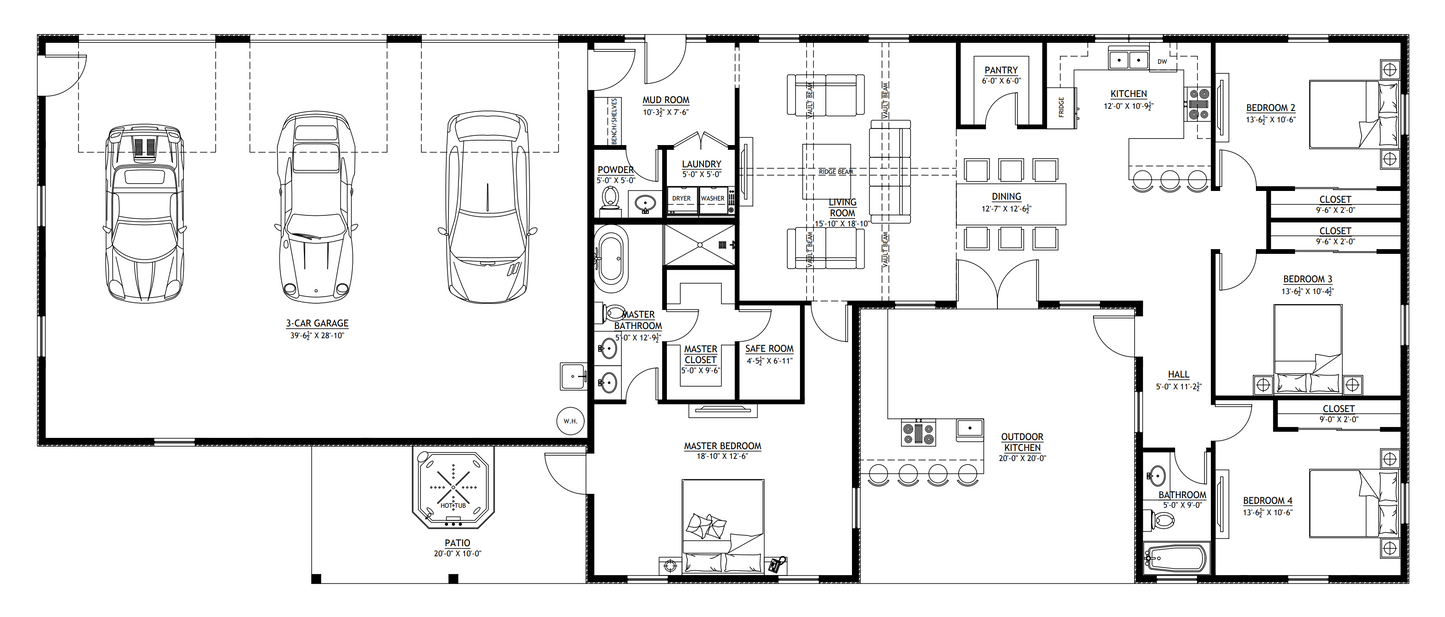 PL-64033 Erica Barndominium House Plan