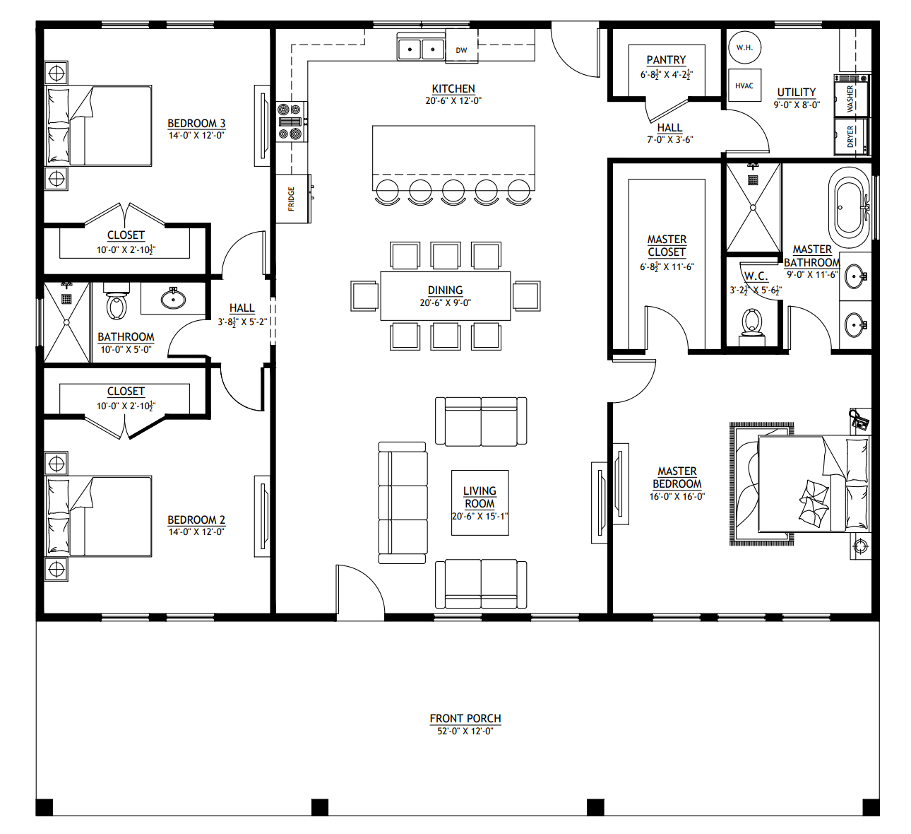PL-64035 Norman Barndominium House Plan