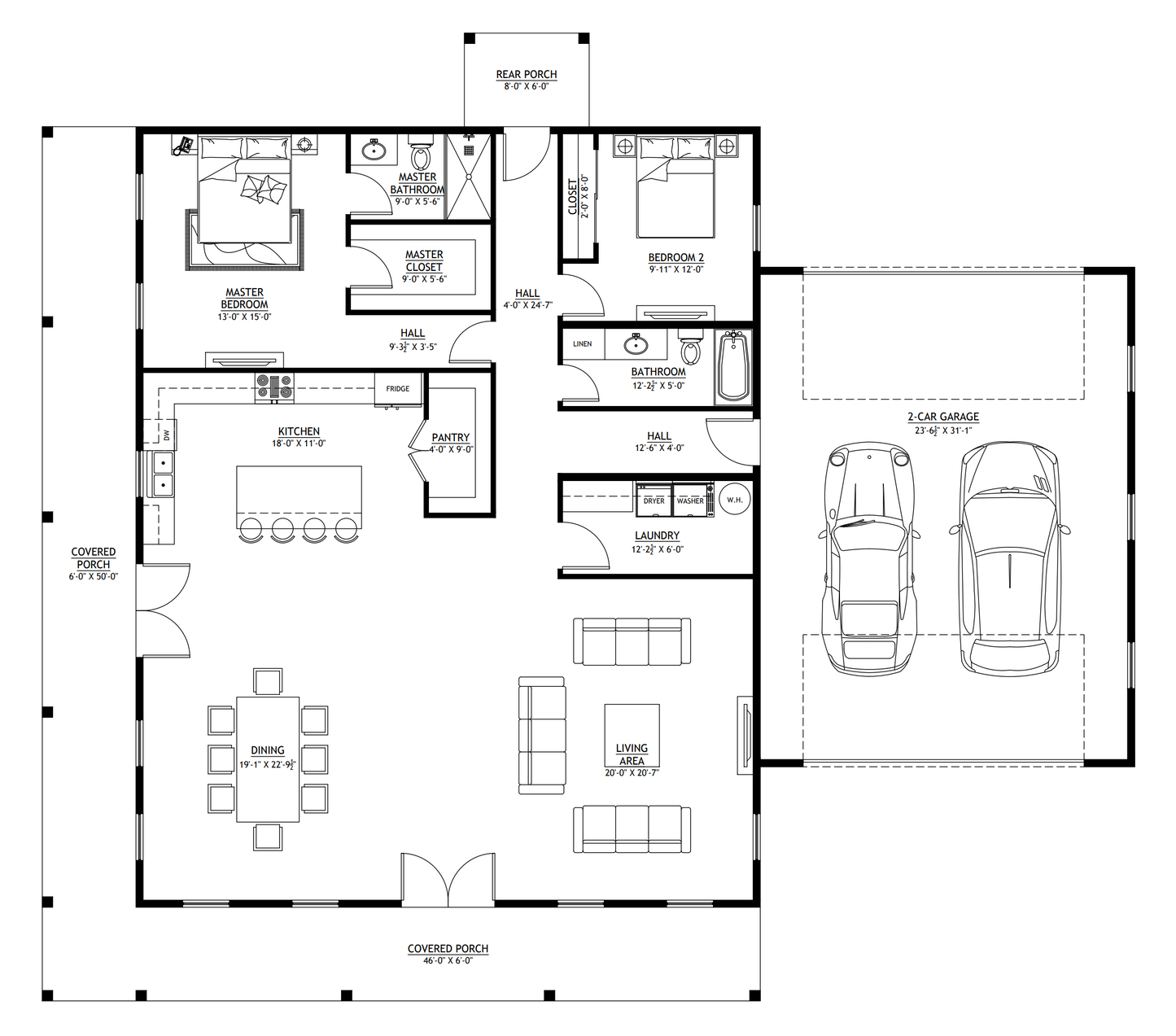PL-64039 Amanda Barndominium House Plan