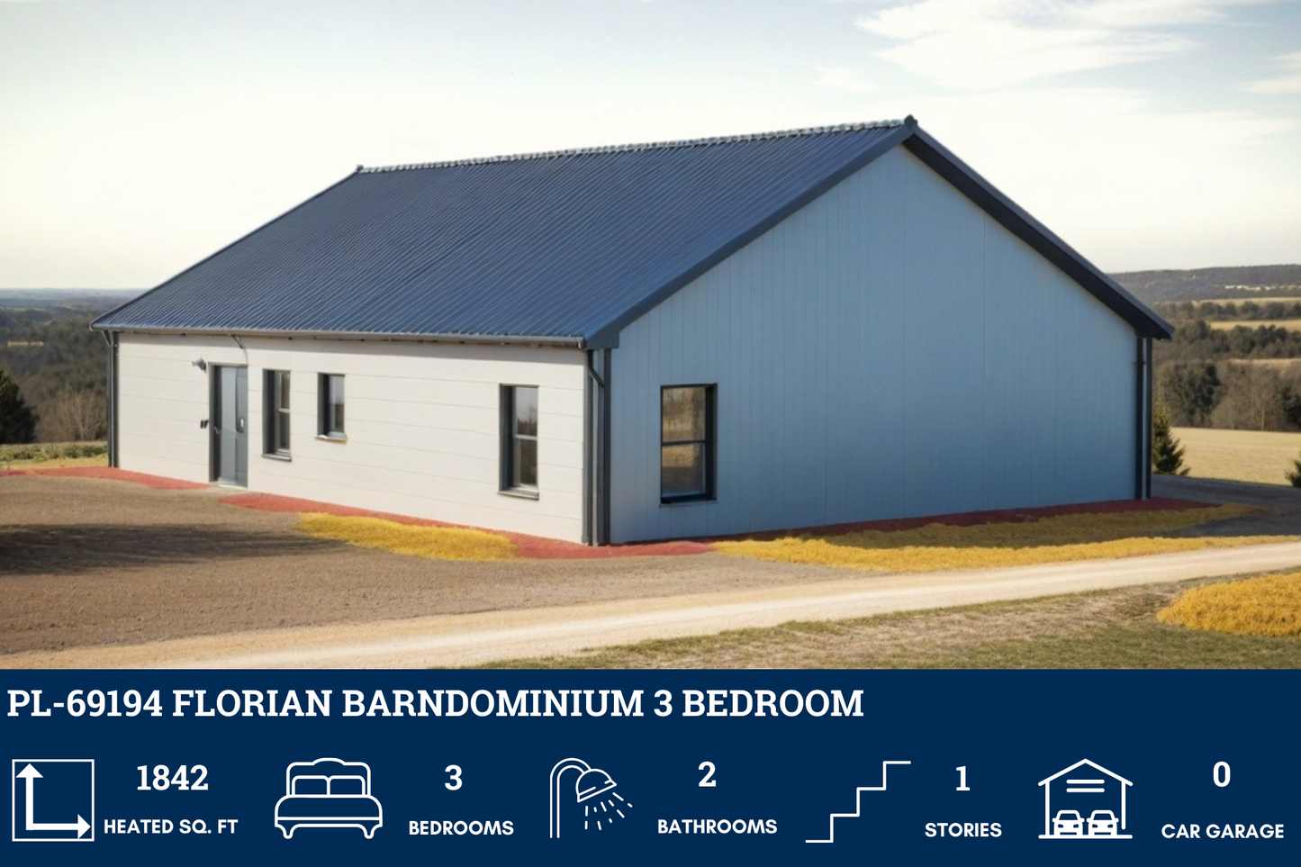 PL-69194 Florian Barndominium House Plan