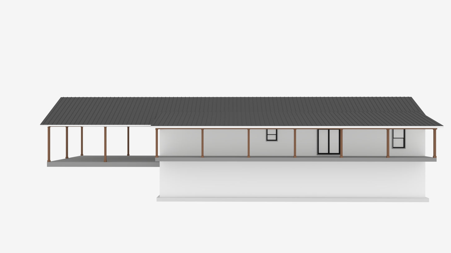 PL-69195 Sawyer Barndominium House Plan