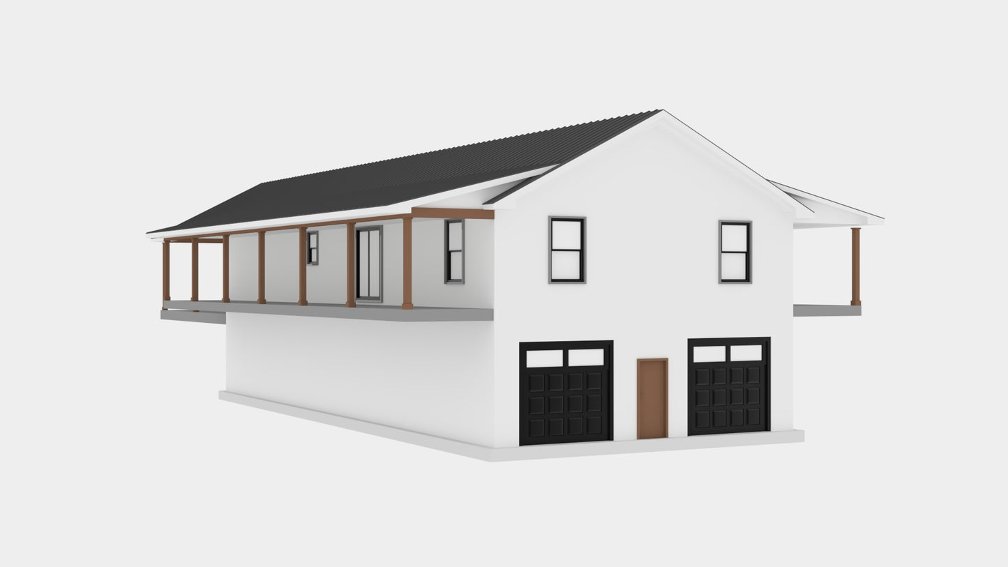 PL-69195 Sawyer Barndominium House Plan