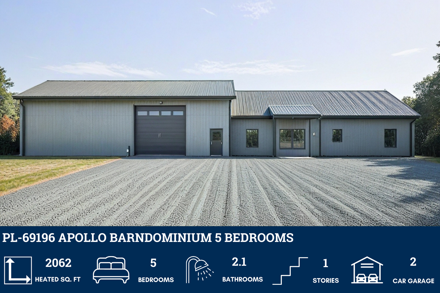 PL-69196 Apollo Barndominium House Plan
