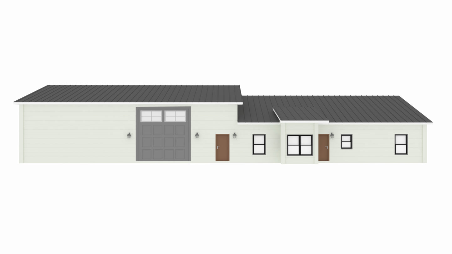PL-69196 Apollo Barndominium House Plan
