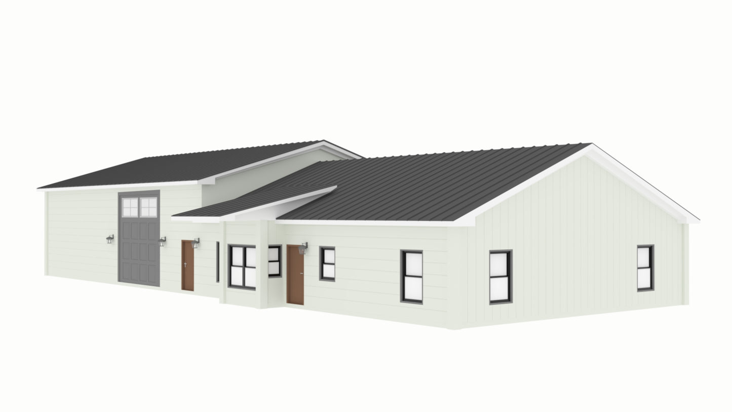 PL-69196 Apollo Barndominium House Plan