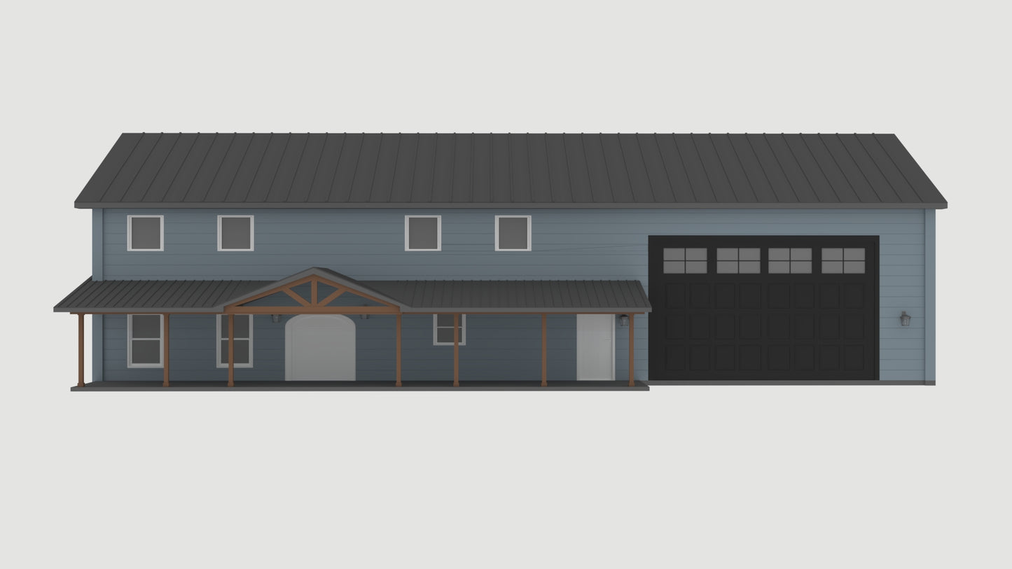 PL-69197 Bexley Barndominium House Plan