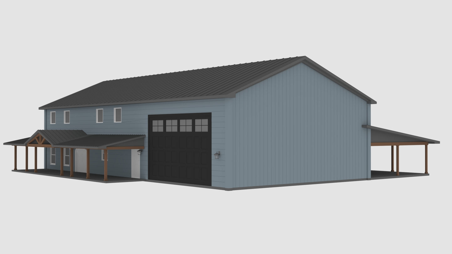PL-69197 Bexley Barndominium House Plan