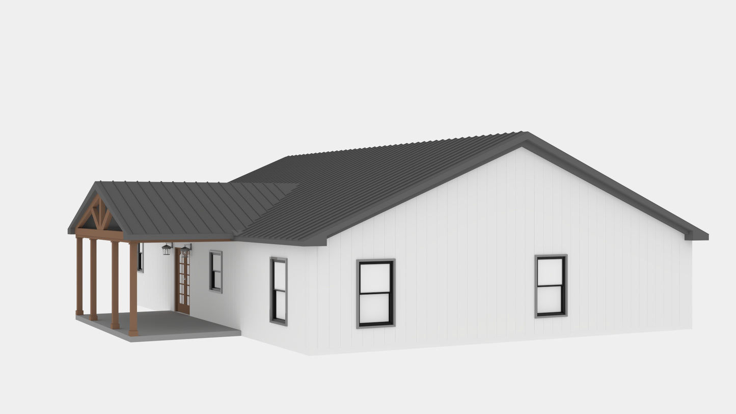 PL-69199 Victoria Barndominium House Plan