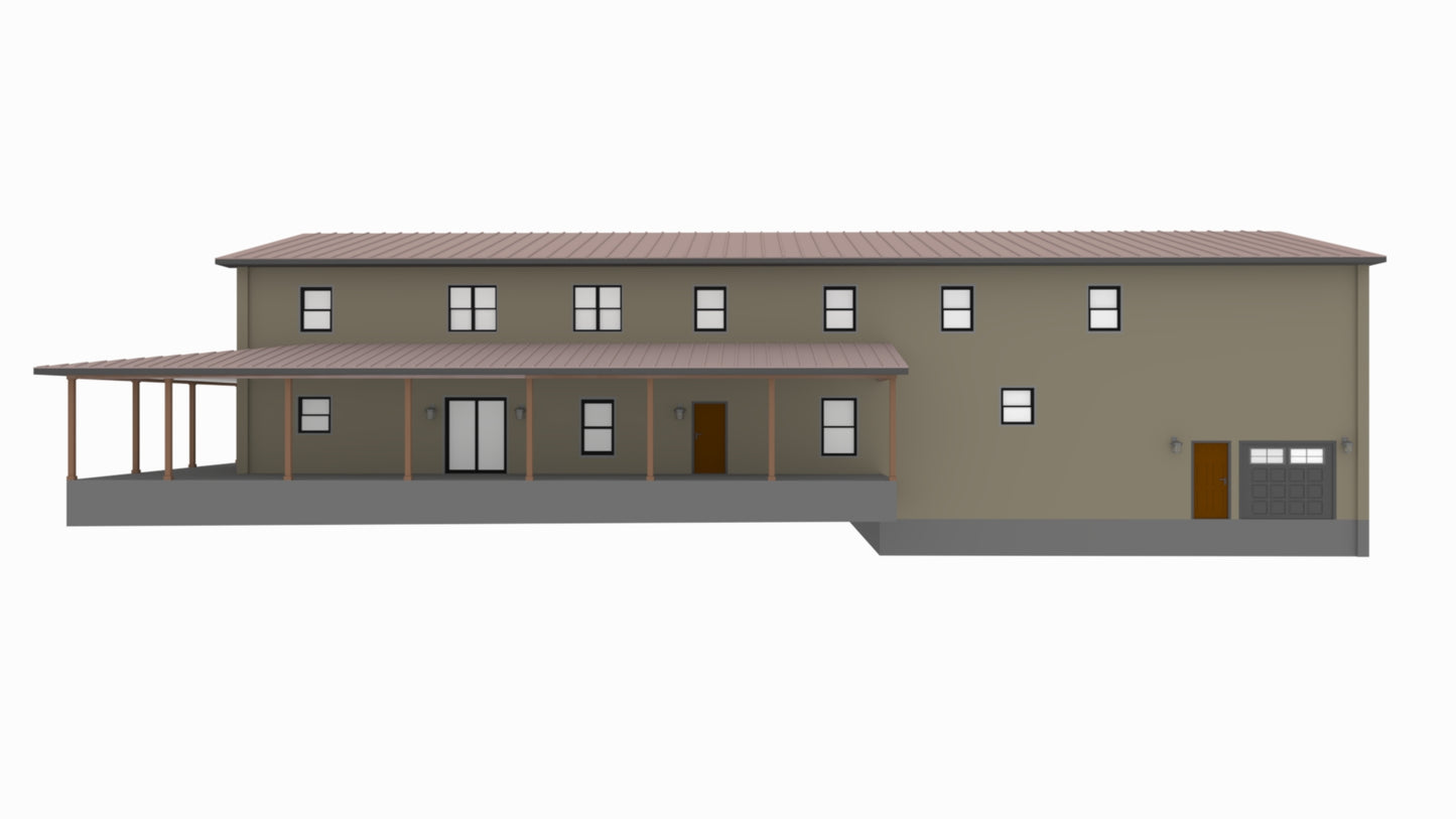 PL-69200 Darwin Barndominium House Plan