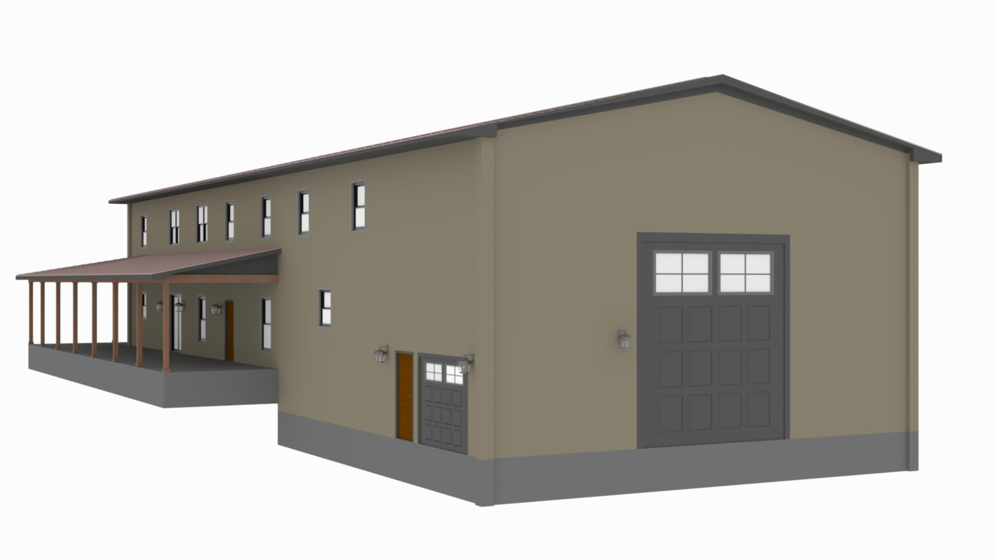 PL-69200 Darwin Barndominium House Plan