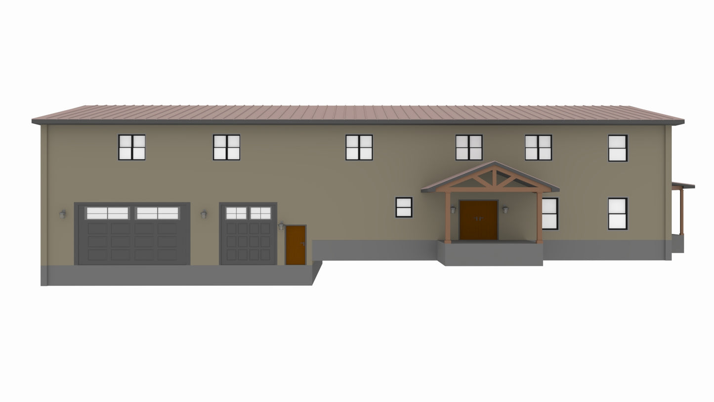PL-69200 Darwin Barndominium House Plan