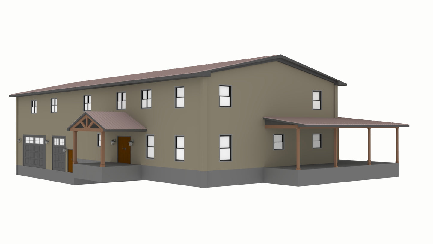 PL-69200 Darwin Barndominium House Plan