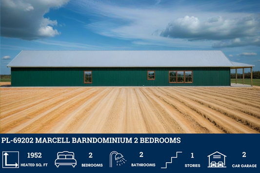 PL-69202 Marcell Barndominium House Plan