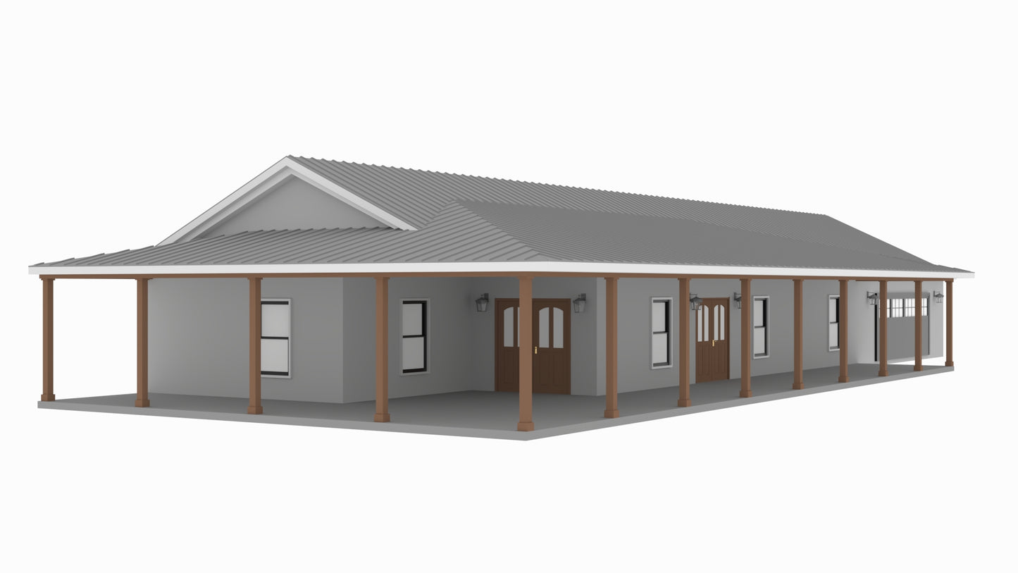 PL-69202 Marcell Barndominium House Plan