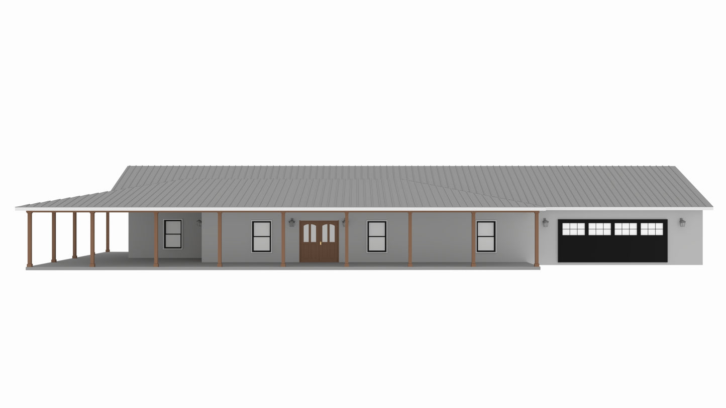 PL-69202 Marcell Barndominium House Plan