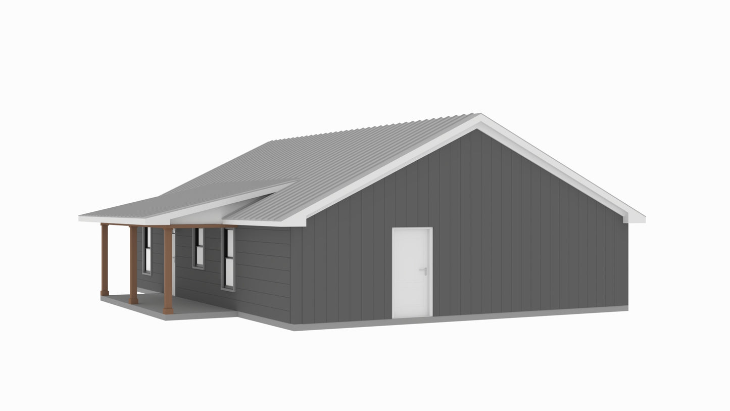 PL-71003 Jericho Barndominium House Plan