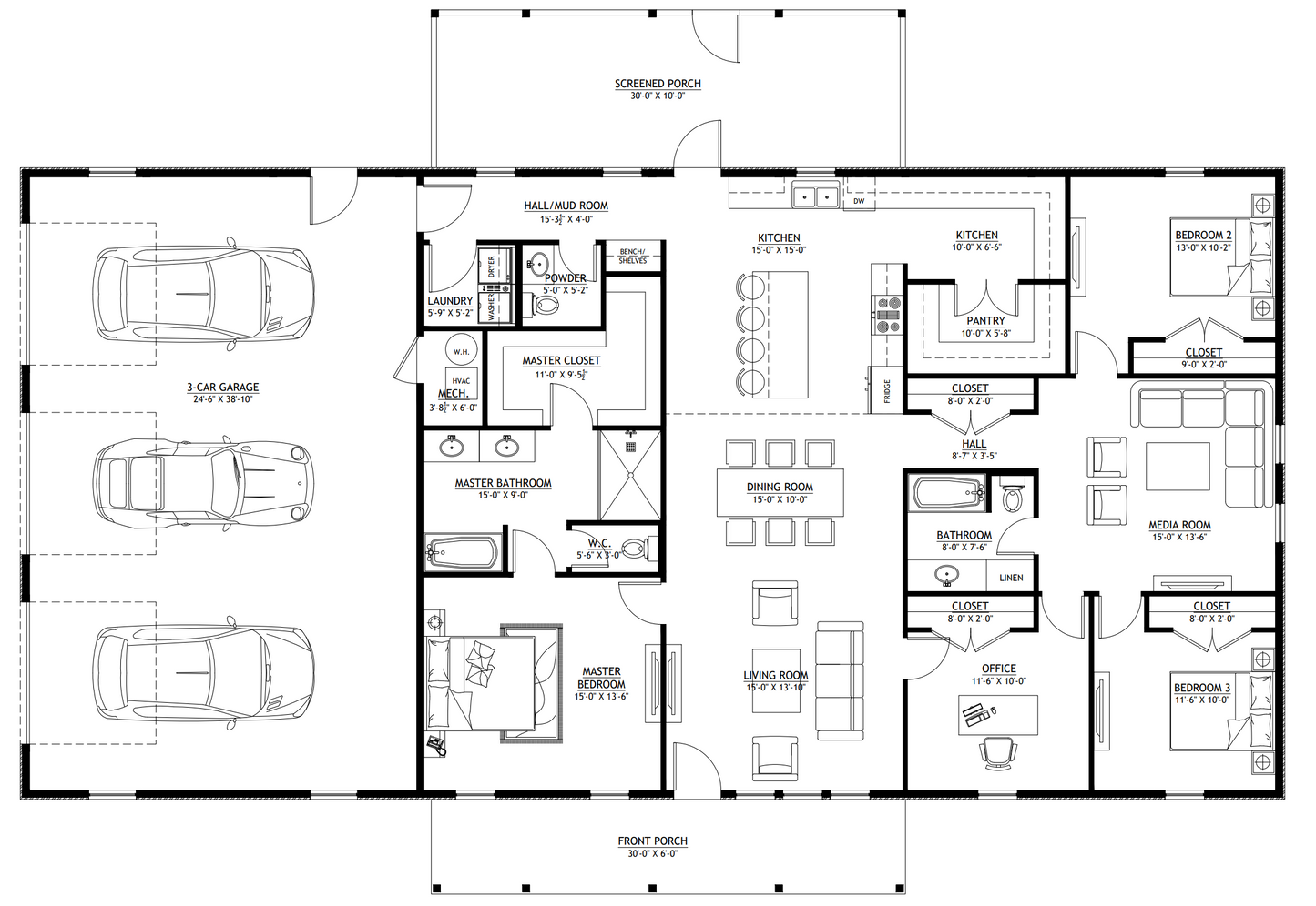 PL-71006 Katrina Barndominium House Plan