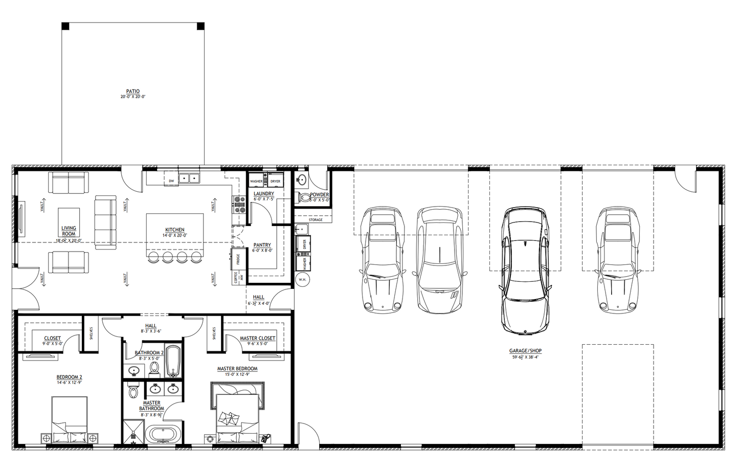 PL-71007-M Michelle Barndominium House Plan