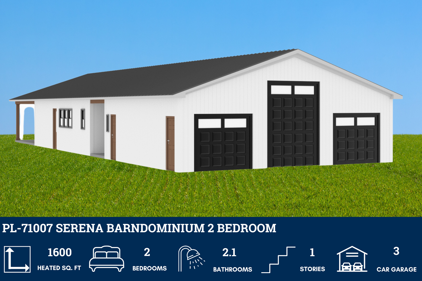 PL-71007 Serena Barndominium House Plan