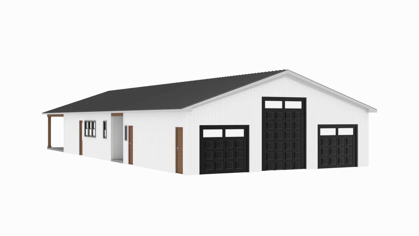 PL-71007 Serena Barndominium House Plan